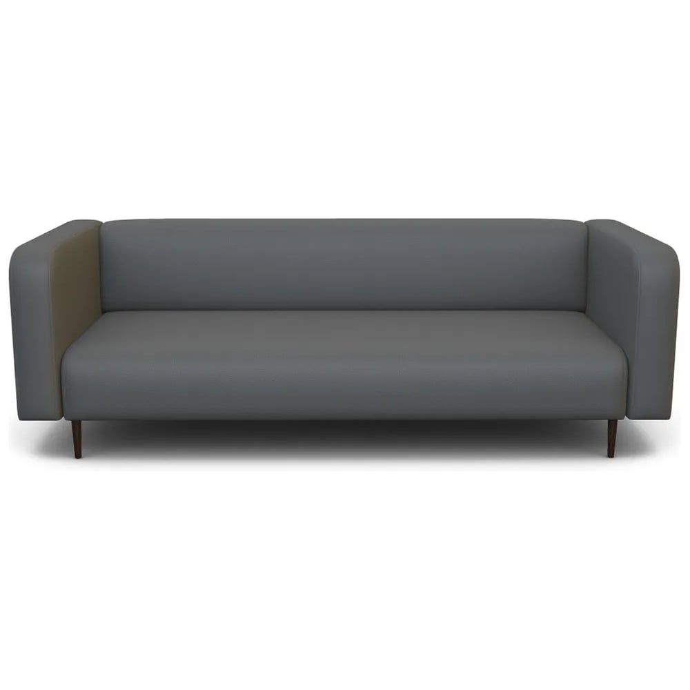 Изображение товара Офисный 3-х местный диван Шарм Акцент из экокожи серый