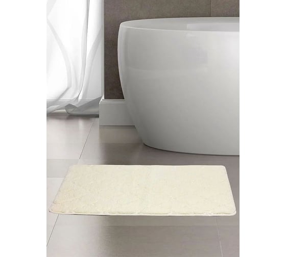 Изображение товара Коврик в ванну Bath Plus Лана 120х70 м/фибра соты белый GR202S