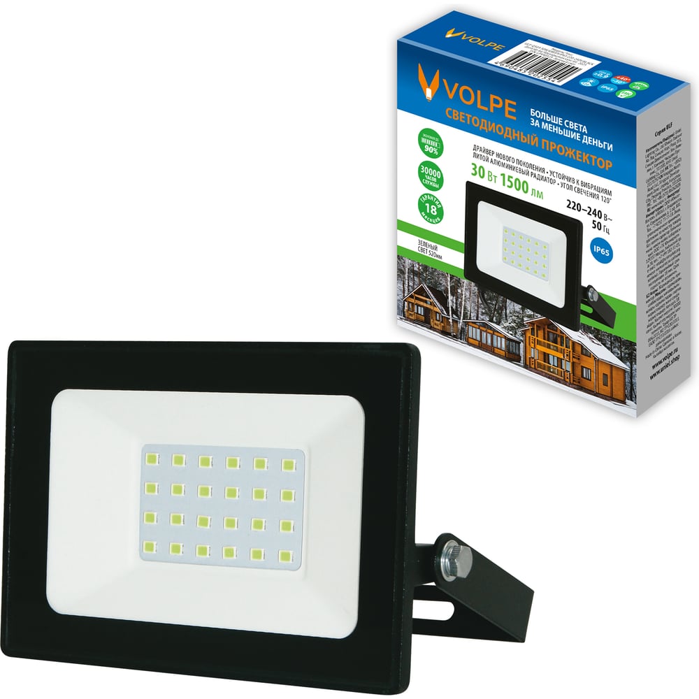 Изображение товара Светильник LED Volpe ULF-Q519 30W IP65 для улицы и помещений