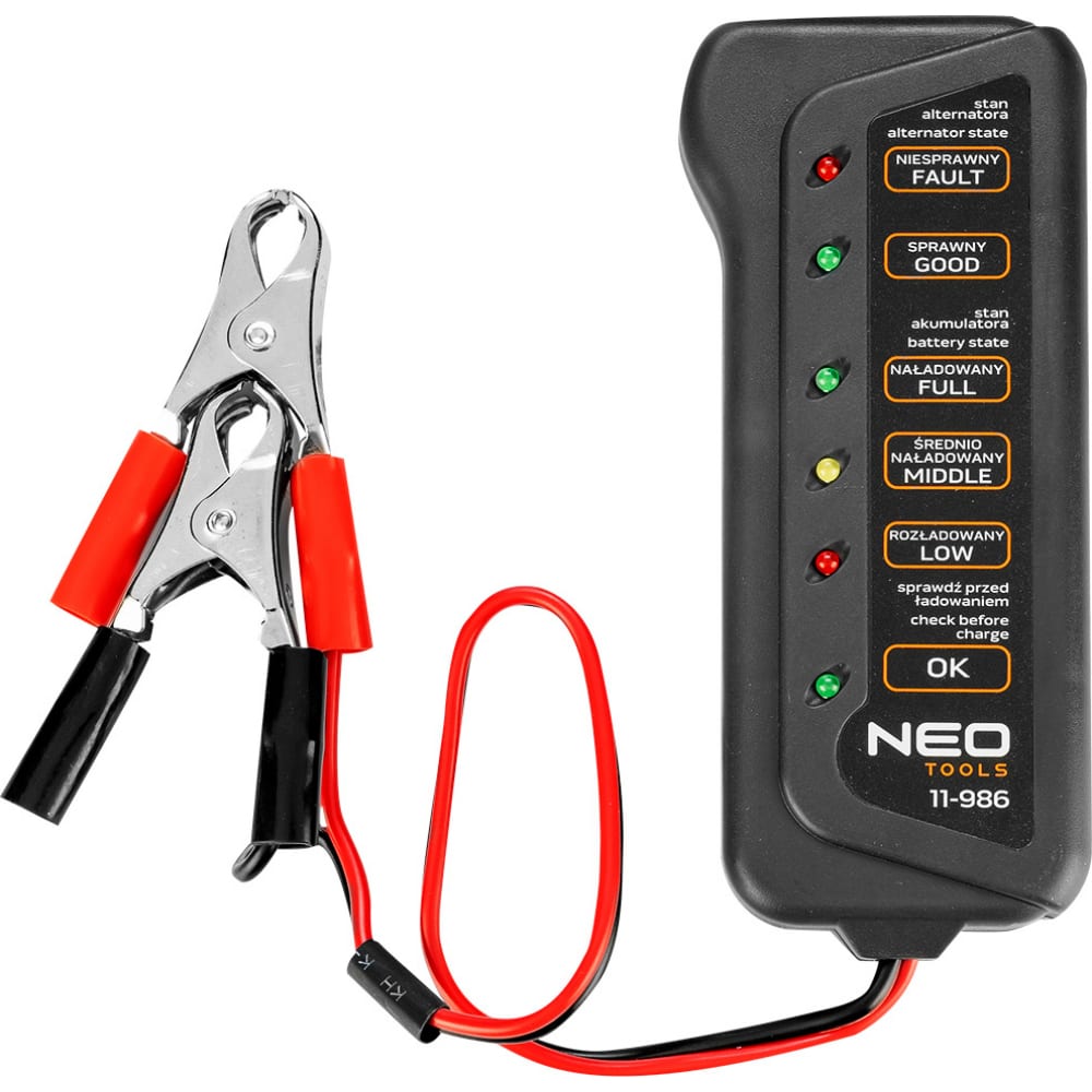 Тестер нагрузки и заряда аккумулятора NEO Tools тестер давления масла kt tools