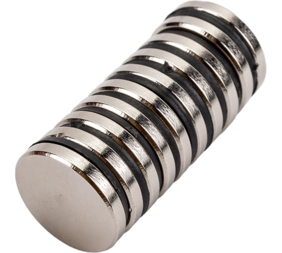 Изображение товара Неодимовый магнит Проф-Магнит, диск 20x3 мм, N35 - 10 шт NdFeB N35