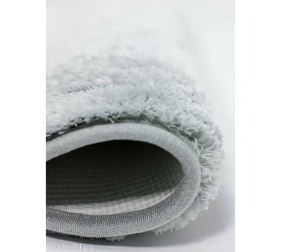 Изображение товара Коврик для туалета Bath Plus Фокус 60х90 сер-белый pl700