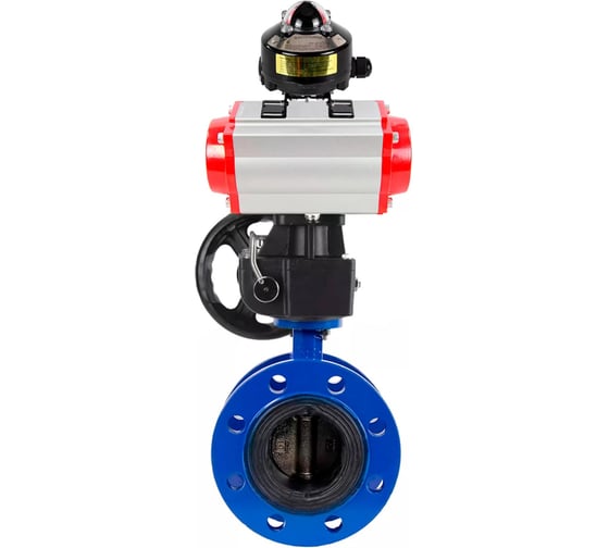 Изображение товара Затвор дисковый DN.ru GGG40-304-EPDM-2W-F-H Ду150 Ру16 пневмопривод DA-130, БКВ LSB-510, ручной дублёр HDM-3 D050-56476