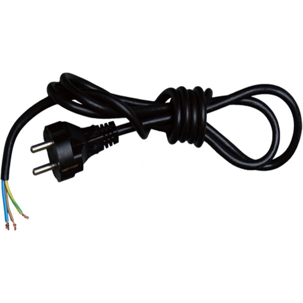 Изображение товара Сетевой шнур Ливны-Электро с вилкой 1 м черный 3х0.75 мм2 ПВС IP20 Schuko 16А