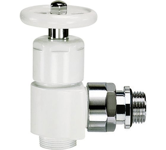 Изображение товара Угловой вентиль SR Rubinetterie 1/2 x 24/19, преобразуемый в термостатический, белый 0345-1500VCPA