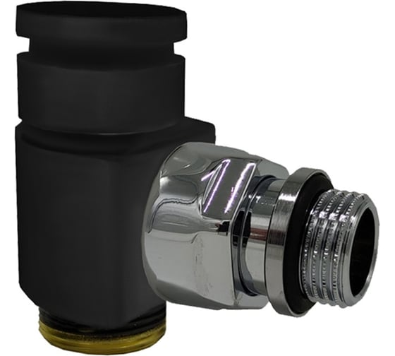 Изображение товара Угловой запорный клапан SR Rubinetterie Prestige & Minimal 1/2 x 24/19, чёрный матовый 0363-1500VCPS