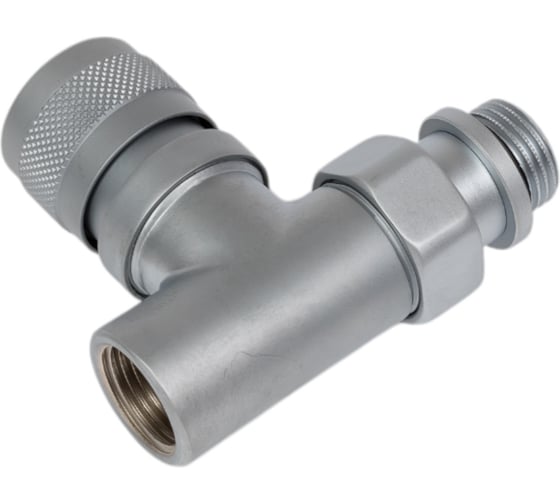 Изображение товара Прямой вентиль на подачу SR Rubinetterie Tondera 1/2", преобразуемый в термостатический, матовый хром 0612-1500CS00