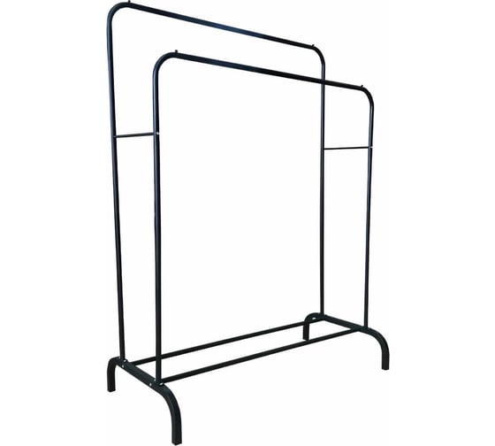 Изображение товара Двойная напольная вешалка для одежды Helex чёрная W-01