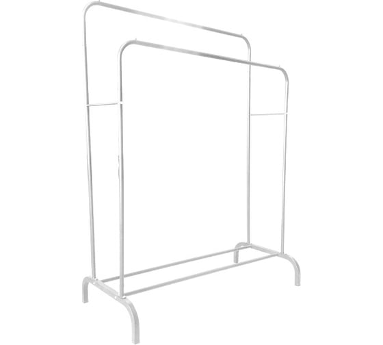 Изображение товара Двойная напольная вешалка для одежды Helex W-02, белая