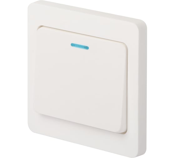 Изображение товара Выключатель Intro Style 710201 с подсветкой, 10А, 250В, IP20, СУ, белый Б0060627