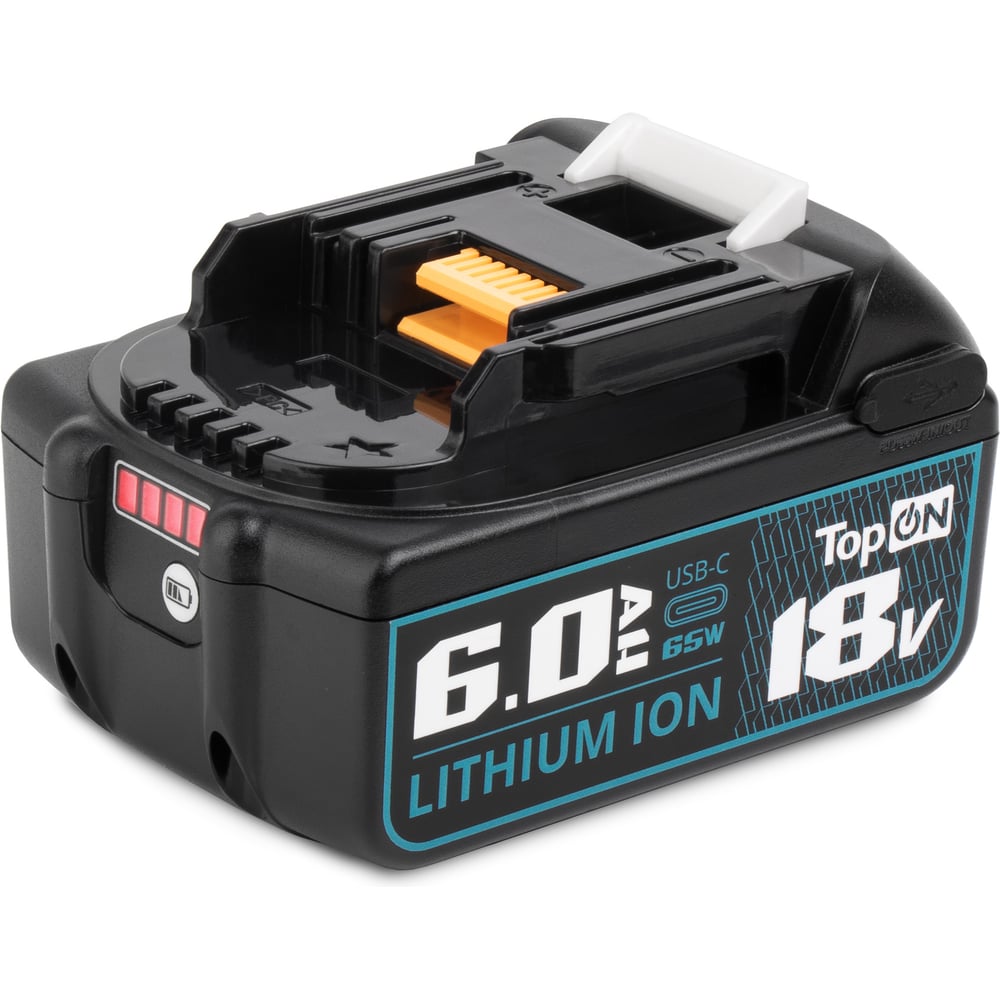 Изображение товара Аккумулятор TopOn BL1850B 18V 6.0Ah (Li-ion) с USB портом. PN: 197280-8 TOP-MAK-18-6.0-USB