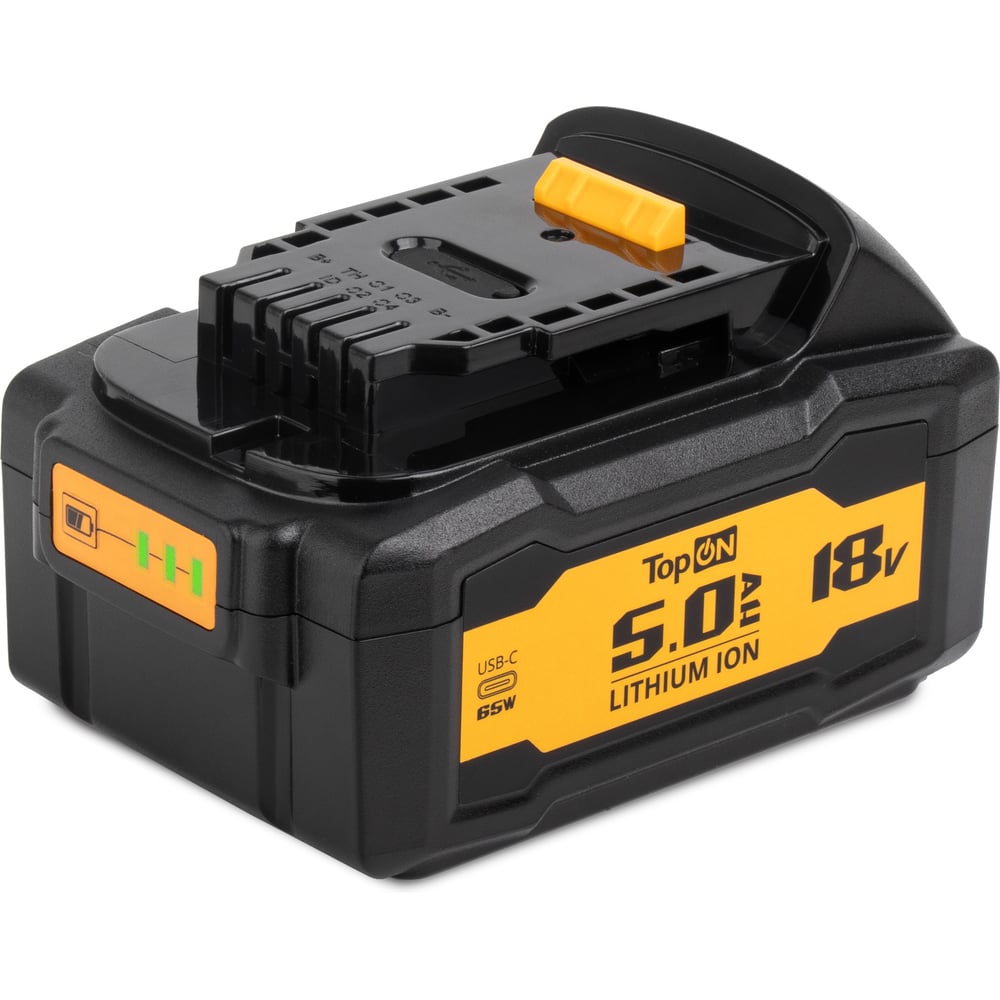Изображение товара Аккумулятор TopOn 18V 5.0Ah с USB портом для Dewalt