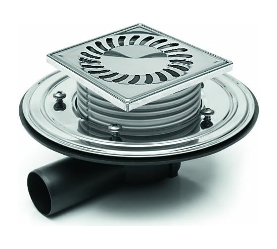 Изображение товара Трап для пола с боковым сливом MCH Chudej универсальный MCH D50 с решеткой из нерж. стали 381NA