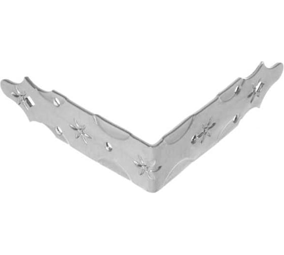 Изображение товара Уголок DOMART крепежный внешний 170x170x50 /кованый/ черненое серебро серия Кострома 4660046006181