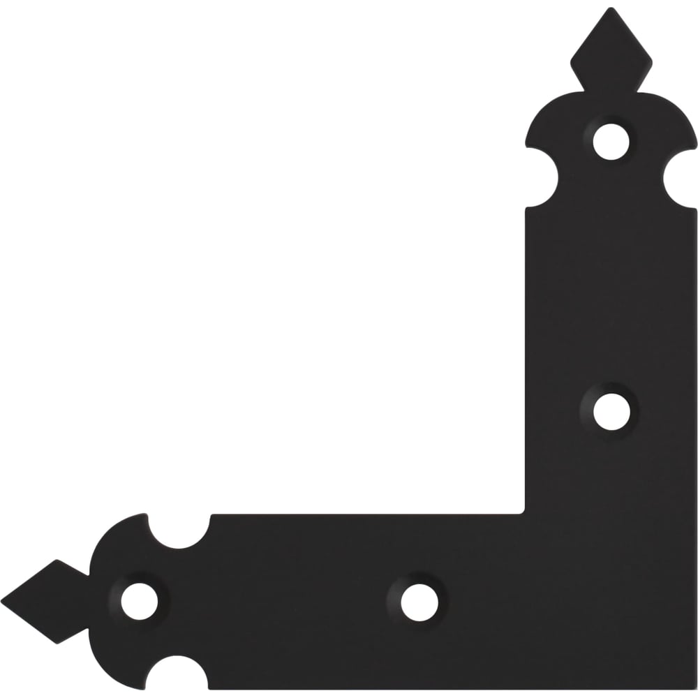 Изображение товара Уголок DOMART Готика 100x100x25 черный металлический угол для строительства и монтажа