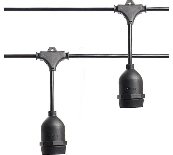 Изображение товара Уличная гирлянда FERON CL50-25-1 Евро белт-лайт на подвесах, 230V, черный, IP65, 25м 41866