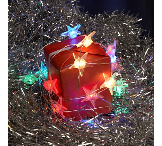 Изображение товара Линейная гирлянда FERON CL572 Звездочки 4.5м, USB мульти 41649