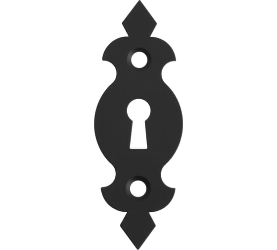 Изображение товара Накладка вертикальная DOMART с отверстием для ключа "Готика" черный 4660046021986