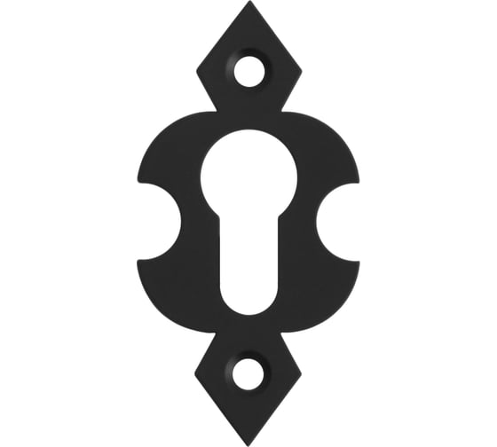 Изображение товара Накладка дверная DOMART под цилиндр замка "Готика" мод. 1 черный 4660046022112