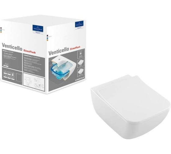 Изображение товара Подвесной унитаз Villeroy & Boch Antheus Venticello шгв 375х560х330, цвет-альпийский белый 4611RL01