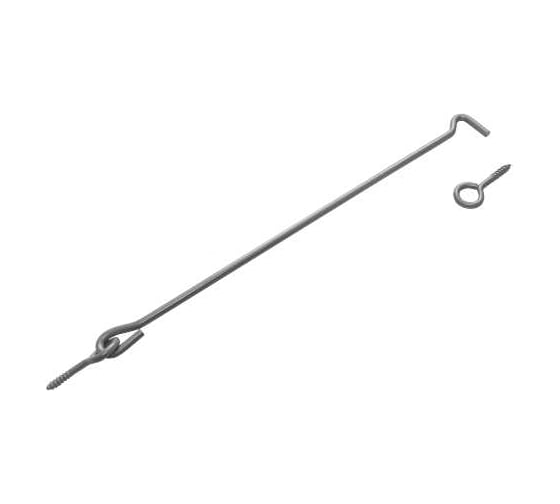Изображение товара Крючок прутковый DOMART 400 мм мод.2 серый металлик 4620007787245