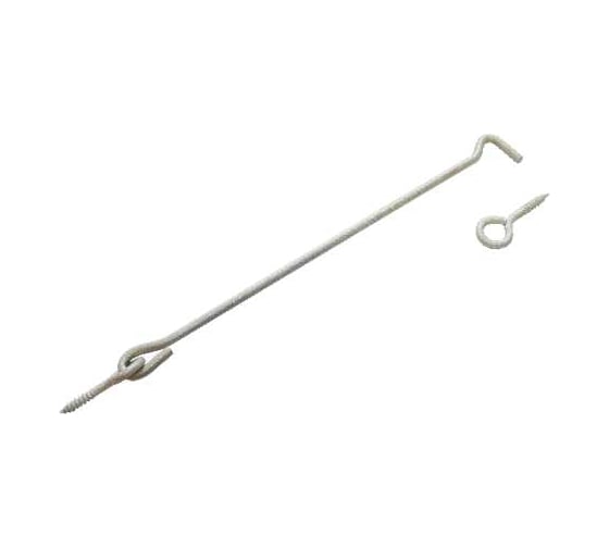 Изображение товара Крючок прутковый DOMART 350 мм мод.2 белый антик 4620007787085