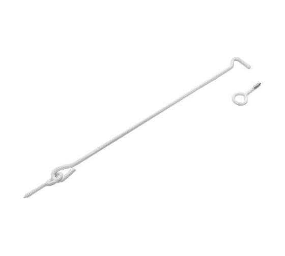 Изображение товара Крючок прутковый DOMART 400 мм мод.2 белый 4620007787177