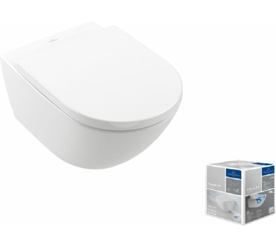 Изображение товара Подвесной унитаз Villeroy & Boch цвет-альпийский белый, комбинированная упаковка 4670TS01