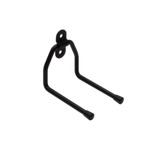 Изображение товара Крюк DOMART настенный L-образный двойной 90x100x70хØ7 черный 4660046014896