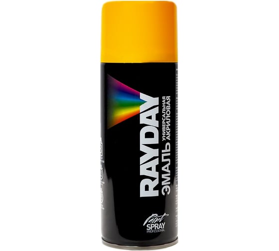 Изображение товара Краска аэрозоль акриловая RAYDAY, RAL 1018, ярко-желтая, полуматовая, 520 мл. Rd-071 223217