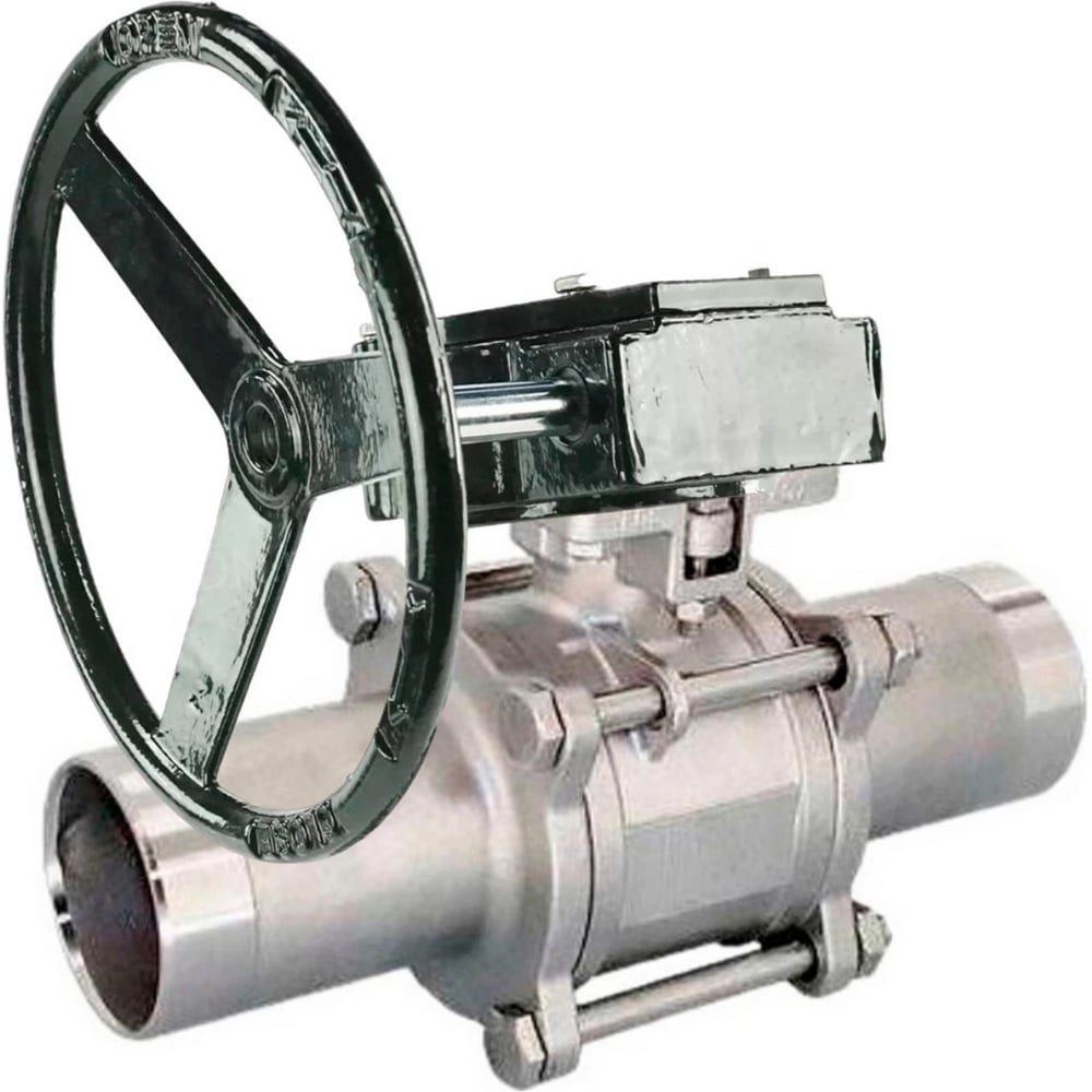 Изображение товара Кран шаровой DN.ru 316-316-PTFE-W-ISO-H Ду65 Ру25 разборный нерж. сталь