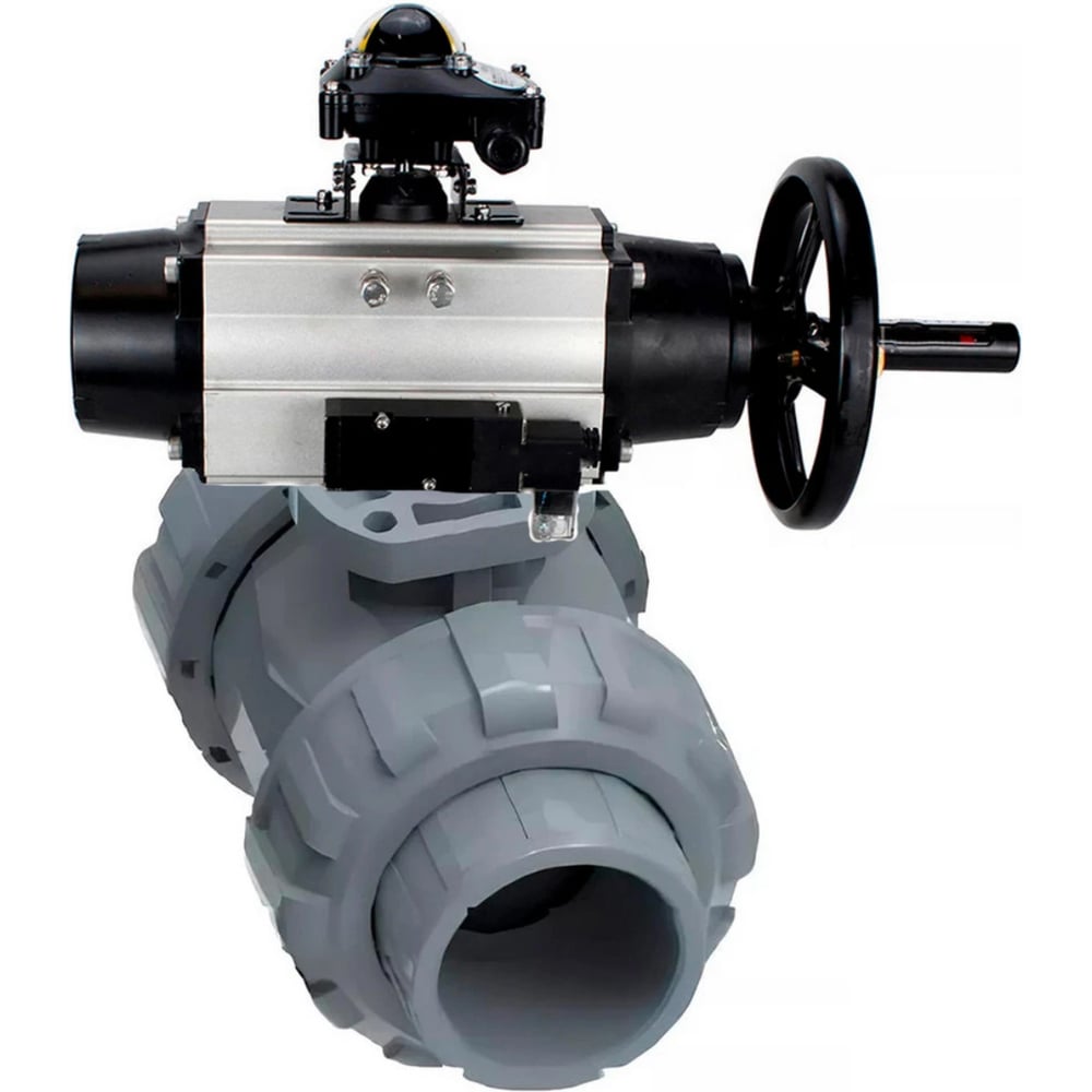 Изображение товара Кран шаровой DN.ru E-FP-GRM-ISO DN80 PN10 пневмопривод