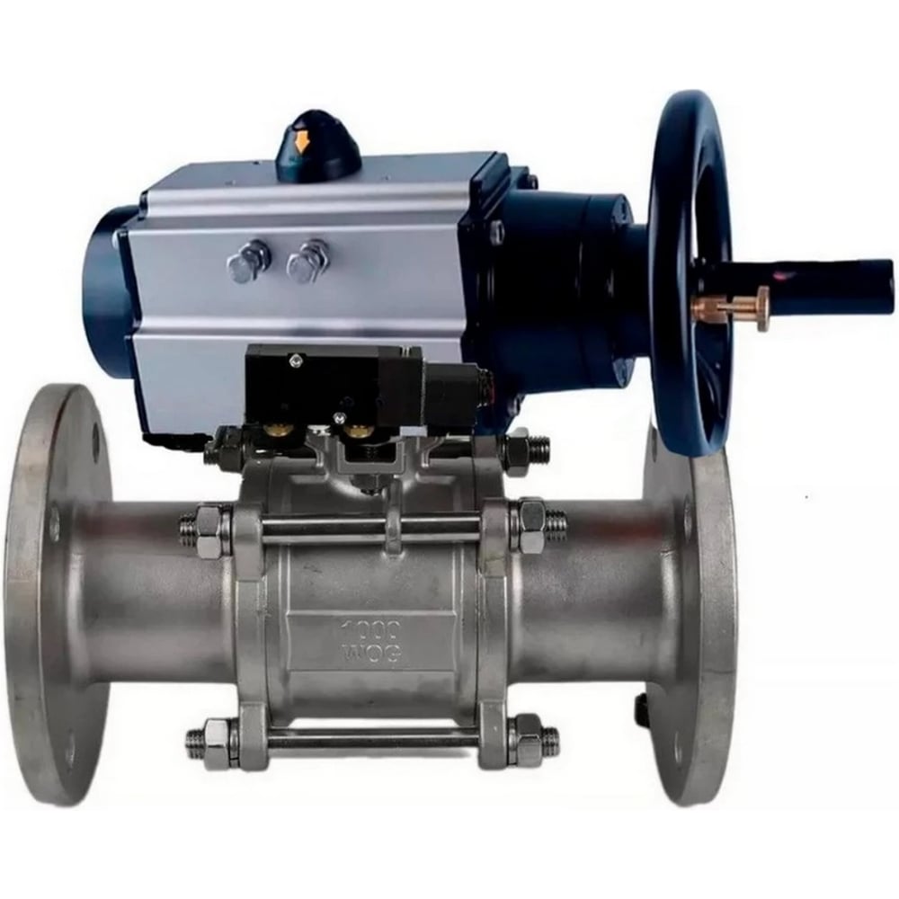 Изображение товара Кран DN.ru КШФПТ-ISO.304.180 Ду100 Ру16 двухходовой нержавеющая сталь