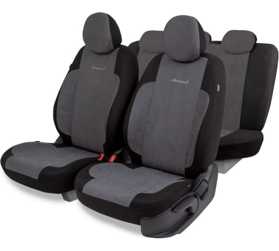 Изображение товара Авточехлы AUTOPROFI серия Standard, Generation, велюр, 2мм поролон, 11 предметов, чёрный/т.серый GEN-1102 BK/D.GY