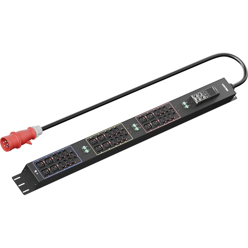 Изображение товара Панель распределения ONTEK PDU Metered Input ОМРВ8 вертикальная 32A 3ф с удаленным мониторингом