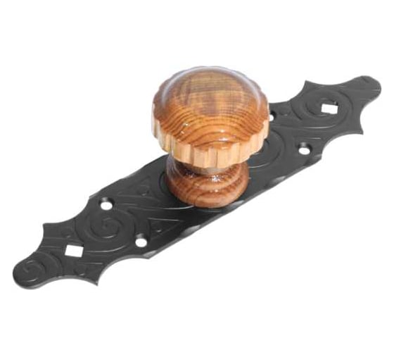 Изображение товара Ручка-кноб на планке DOMART кованая черный серия Ярославль 4660046006396