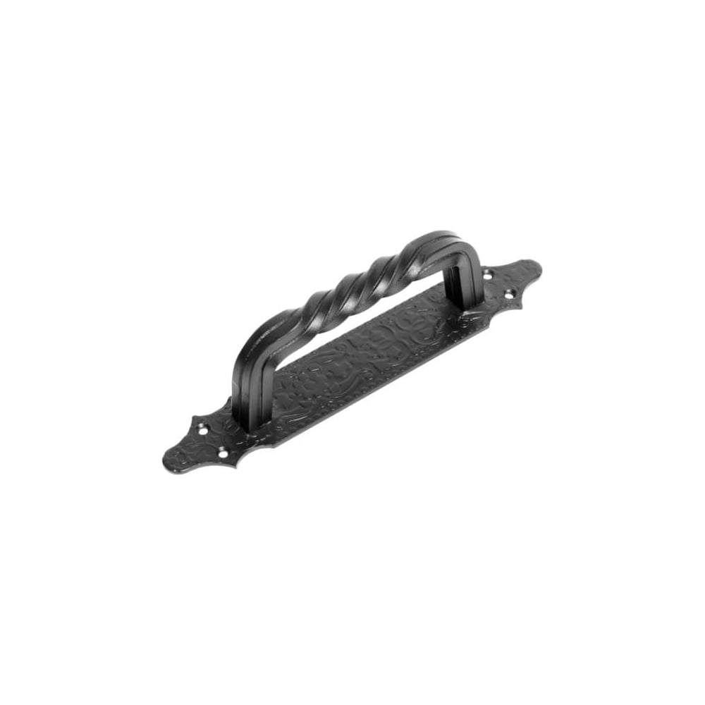 Изображение товара Декоративная кованая ручка для входной двери DOMART 225 серия Суздаль черный