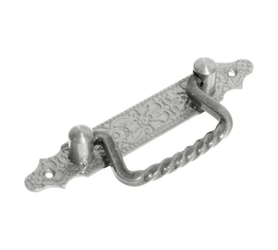 Изображение товара Ручка-скоба DOMART откидная (185) кованая черненое серебро серия Суздаль 4660046003166