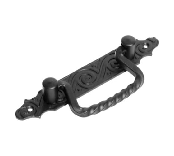 Изображение товара Ручка-скоба DOMART откидная (185) кованая черный серия Ярославль 4660046003203