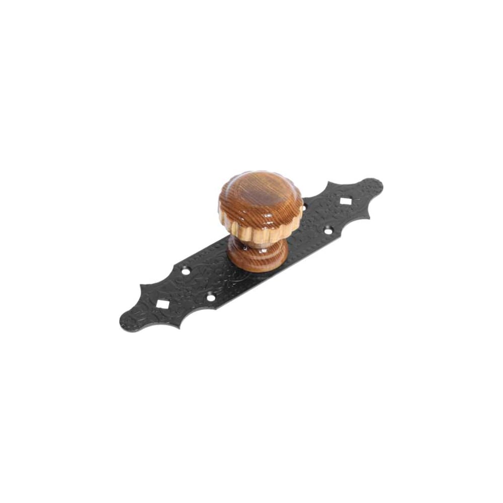 Изображение товара Ручка-кноб на планке DOMART кованая черная серия Суздаль 240 мм