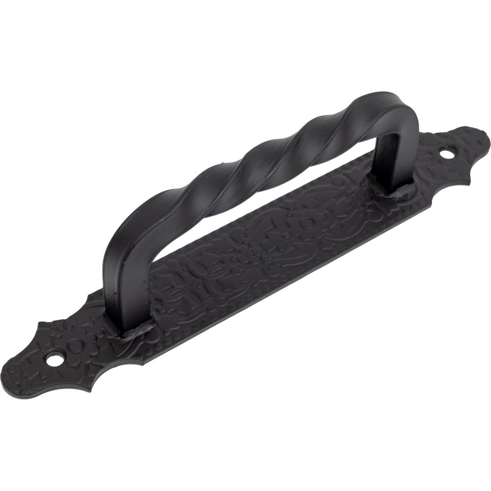 Изображение товара Ручка-скоба кованая DOMART серия Суздаль черная 185 для входных дверей