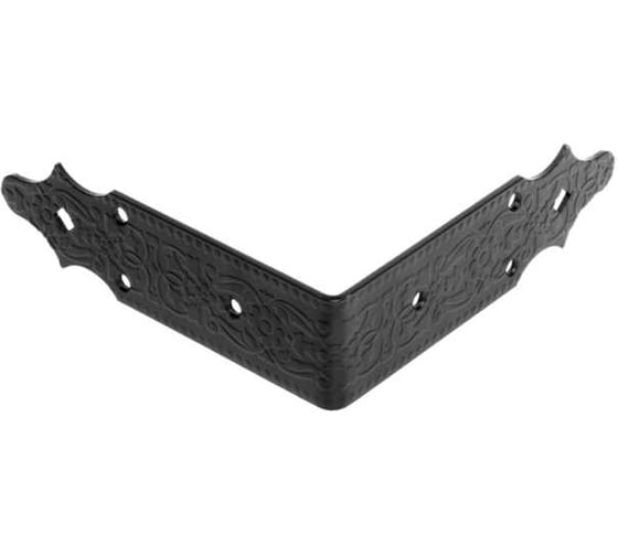 Изображение товара Уголок DOMART крепежный внешний 170x170x50 /кованый/ черный серия Суздаль 4660046006235