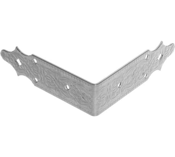 Изображение товара Уголок DOMART крепежный внешний 170x170x50 /кованый/ черненое серебро серия Суздаль 4660046006228