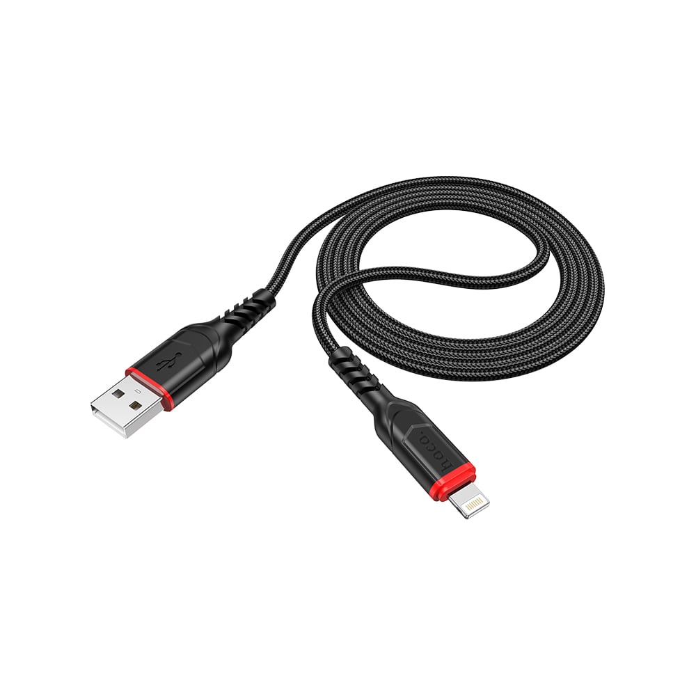 Usb кабель для Lightning Hoco сетевой адаптер hoco c12 smart белый кабель lightning 1м