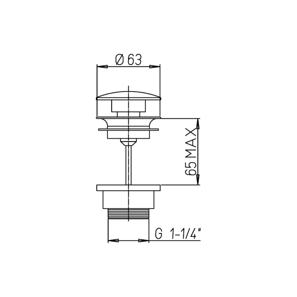 Изображение товара Донный клапан Paini 53PJ945ETSR клик-клак брашированное золото PVD 1 1/4"