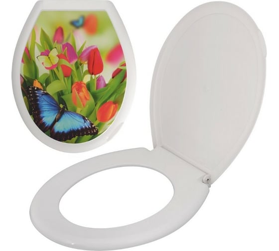 Изображение товара Сиденье для унитаза с крышкой МУЛЬТИДОМ Баттерфляй СП72-103