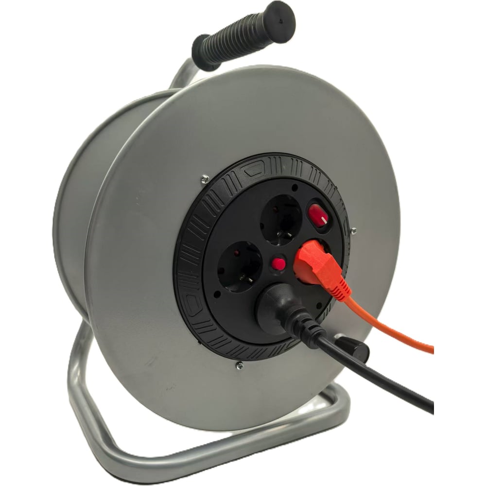 Изображение товара Удлинитель сетевой на металлической катушке Edenberg 22м с 4 розетками и выключателем BX-751