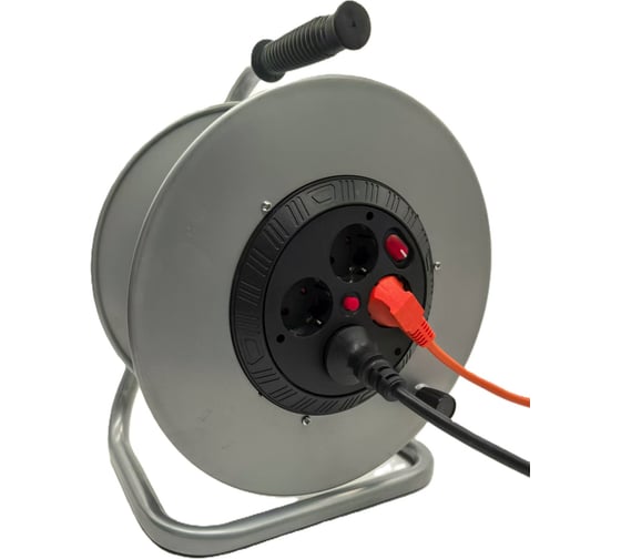 Изображение товара Удлинитель сетевой EDENBERG на металлической катушке, 22м, с выключателем BX-751