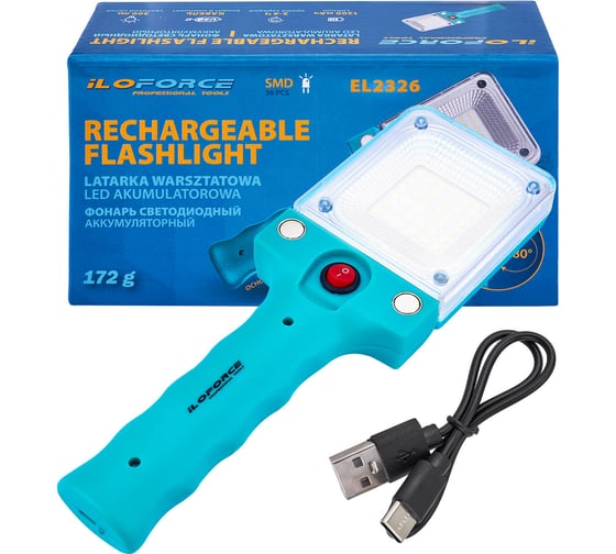 Изображение товара Фонарь светодиодный аккумуляторный iLOFORCE IF-EL2326(65833)