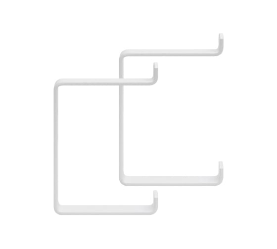 Изображение товара Держатель для лыж настенный DOMART 150x110x24x20 белый 4660046017675